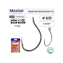 Mustad 10851 Ap Ruthless Delikli Olta İğnesi Ts 6/0 5 Adet