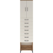 Arges Dolap 2 Raflı 7 Çekmeceli 2 Kapaklı 60x30x243 Çam-aytaşı Çam
