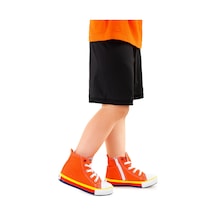 Kiko Kids Tinna Bağcıklı Erkek Çocuk Boğazlı Keten Spor Ayakkabı Turuncu