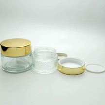 Boş Krem Kavanozu 100 ML 5 Adet Şeffaf Gri Kapaklı Boş Şişe