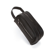 Adelina Bags Erkek Portföy El Çantası Seyahat Traş Kozmetik Clutch Çanta Siyah