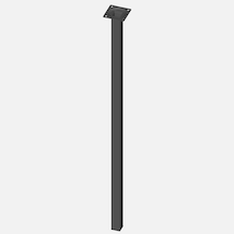 Regalux Masa Ayağı, Çelik Boru Kare, 700mm, Siyah 7'li Avantaj Paketi Mıchu