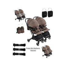 Öykü Bebek Dunyasi Ayrılıp Birleşebilen Kabin Boy Ikiz Bebek Arabası 2 Adet Yağmurluk Ve Ayak Örtüsü Hediyeli