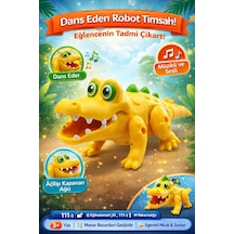 Dans Eden Robot Timsah Eğlence Hareket Ve Kahkaha Bir Arada Dansçı Crocodile - Sarı