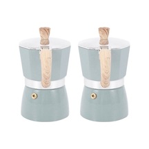 Metabagua 2x Coffee Maker Pot Aluminum Moka Espresso Percolator Pot Coffee Kettle Cafetera Espresso Percolator Stovetop Pwxja6 Yeşil