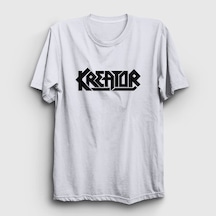 Presmono Unisex Logo Kreator T-shirt Beyaz