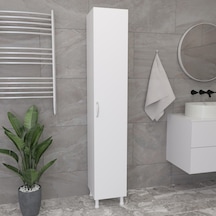 Tuliplife Çok Amaçlı Boy Dolabı 4 Raflı Tek Kapaklı Beyaz Dolap, Tlpbd1 Beyaz