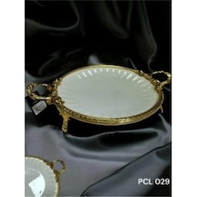 Royking Elegance Yuvarlak Sunum Tabak Gold 41cm Pcl 029