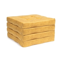 Sandalye Minderi Bahçe-balkon Minder 50x50x8cm 4 Adet Sarı
