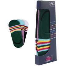 The Socks Company Babet Desenli Çok Renkli Kadın 3'lü Çorap 23sdcr160p