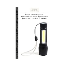 Delux Serisi Seyahat Aydınlatması Güçlü Aydınlatma Xpe+cob Led Mini El Feneri Çok Renkli