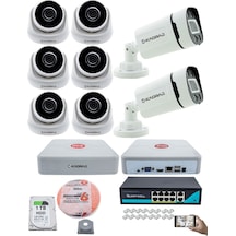 Ip Güvenlik Kamera Seti - 6 İç Mekan Ip Kamera, 2 Dış Mekan Ip Ka