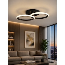 3 Renk Daire Hol Plafonyer Avize Siyah Modern Tavan Aydınlatması Salon, Mutfak, Antre & Çocuk Odası SİYAH 1.MODEL