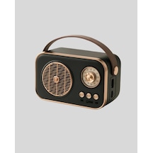 Retro Bluetooth Radyo Nostaljik Tasarım Tf Kart Ve Usb Destekli