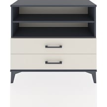Arges Şifonyer 2 Raflı 2 Çekmeceli 88x30x80 Antrasit-aytaşı Antrasit
