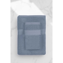 2 Parça Battal Lüks Premium Banyo Spa Havlu Takımı 90x160 Cm İndigo Diğer