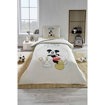 Mickey Mouse Championship Tek Kişilik Disney Lisanslı Lastikli Çocuk Nevresim Takımı Yeşil