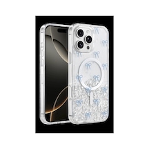 Onegif Apple Uyumlu   iPhone 16 Pro Max Misk Simli Magsafe Kapak - Desen 3