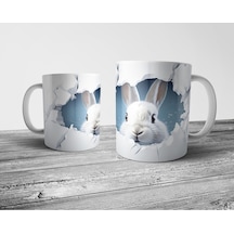 Tavşan Rabbit Optik İllüzyonlu Kupa Bardak Model 4 Çok Renkli