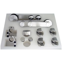 Ht-8101E-Set-Cam Lama Paslanmaz Sürme Cam Kapı Mekanizma Seti