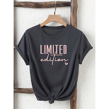 Flood Of Style Kadın Füme Limited Edition Baskılı Oversize Gri