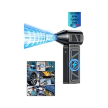 Turbo Fan Mini Jet Fan Şiddetli Fan Hava Kompresör 130.000rpm Şarjlı Taşınabilir 3 Kademe