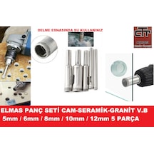 Cam Fayans Delme Mermer Granit Yuvarlak Delik Panç Elmas Uçlu