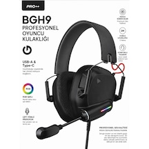 Nivego Bgh9 Pro++ Rgb Oyuncu Kulaklığı Mikrofonlu Usb-a & Type-c Uyumlu Gaming Headset 40mm Sürücü, 2m Kablo, Pc Ps4 Ps5 Uyumlu