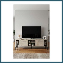 Bezos Linya Tv Sehpası Suntalam Ekru 160x35 Cm Ob