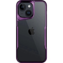 Apple İphone 15 Kılıf Boyi Silikon Kapak - Derin Mor Çok Renkli