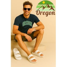 Oregon Shoes Feelup Comfort Eva Erkek Deniz Günlük Cırtlı Terlik Ekru Ekru