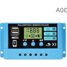 Ganzhoushop Sones Solar Şarj Kontrol Cihazı Pv Lityum Ve Kurşun-asit Aküler İçin 30a 24v/12v Şarj Deşarj Regülatörü Xv Model