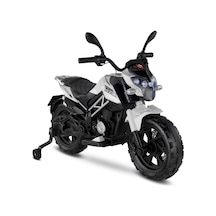 Babyhope 447 Motocross Akülü Motor Çocuk Motoru 12v Beyaz