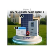 3kw Jel Akülü Solar Paket Sistem 2 Paket 6