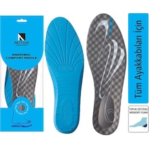 Blue Gel Darbe Emici, Topuk Destekli Masaj Yapan Erkek Spor Ayakkabı Tabanlığı 199-mm