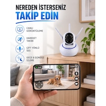 Akıllı Ip Güvenlik Kamerası 1080p Hd, Gece Görüşlü, Hareket Algılamalı Yeni Nesil - Lisinya