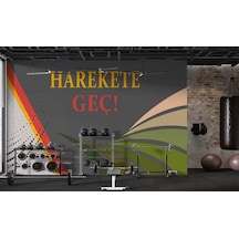 Spor Salonları Için Yazılı Duvar Kağıdı (523376208)