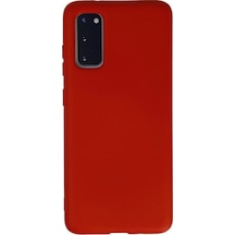 Samsung Samsung Uyumlu Galaxy S20 Kılıf Nano İçi Kadife Silikon - Kırmızı