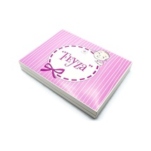 Kız Bebek Çikolatası 72 Adet Madlen Çikolata Mor Kurdela