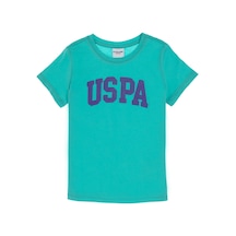 U.S. Polo Assn. Kız Çocuk Mint Bisiklet Yaka Pamuk Simli Uspa Baskılı Basic Tişört 50306042-VR090
