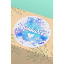 Kalpli Teşekkürler Sticker 3x3cm St2374 Çok Renkli