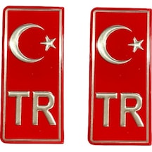 Tr Plaka Yanı Yapışkanlı Kırmızı 2Li Arma Logo 557717619