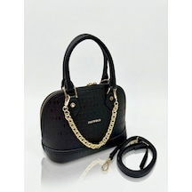 Just Polo Kadın Zincir Detaylı Lüks El Ve Omuz Çantası Shopper Ebat : 25x22 Cm Siyah 73266489
