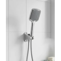 Hubrendy Tekno Siyah Duş Seti El Duşu Başlığı Spiral Hortum Ve Duvar Askısı Banyo Duş Seti Diğer