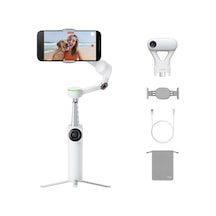 Flow 2 Pro Aı Tracker Paketi Beyaz - Apple Uyumlu Dockkit İle Sektörde İlk Aı Telefon Gimbal, Öncü 360º Pan İzleme, Serbe Genel