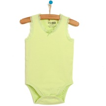 HelloBaby Dantelli Atlet Body Kız Bebek 23YHLBKBDY004004 Açık Yeşil