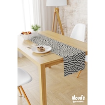 Alley 2 Desenli Baskılı Süet Runner Masa Örtüsü