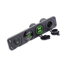 Yeşil 4 In 1 Araba Şarjı Çift Usb Şarj Aleti 4.2a Voltmetre 12v Güç Soketi Tekne Deniz Rv Kamyon Karavan Araçları İçin Açma-kapama Anahtarı