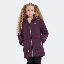 Slazenger CAMELIA Çocuk Kapüşonlu Mor Mont & Kaban