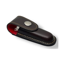 No:1 Kahverengi Deri Çakı Kılıfı Bıçak Kılıfı Kapalı Hali 8cm - 9cm Arası Çakılar İçindir Kahverengi